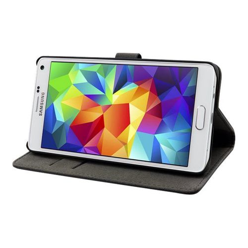 Muvit Slim Folio - Étui À Rabat Pour Téléphone Portable - Polycarbonate, Imitation Cuir - Noir - Pour Samsung Galaxy A5