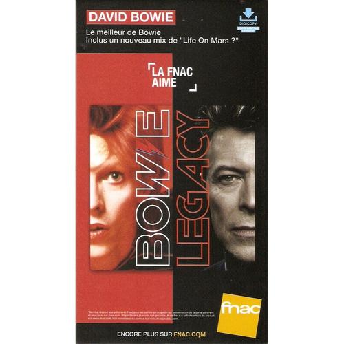 Plv Cartonnée Rigide 14x25cm David Bowie Legacy  2016 Fnac