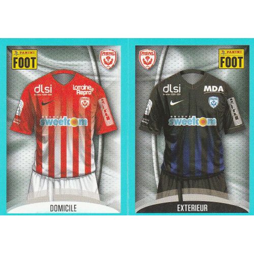 N°552 / N°553 - Nancy - Maillots - Stickers Image Panini Foot 2016 / 2017