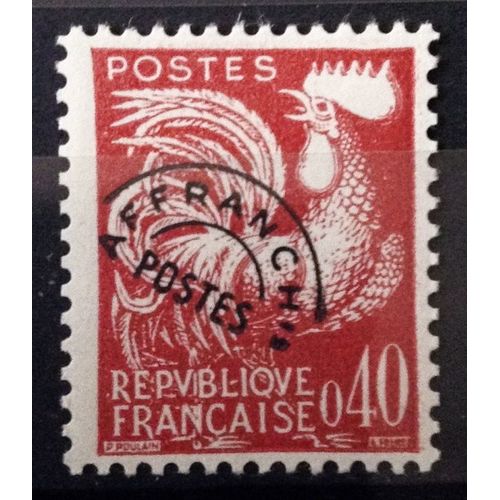 France - Préoblitéré Coq 0,40 Rouge-Brun (Superbe N° 121) Neuf* - Cote 11,00€ - Année 1960 - N14360