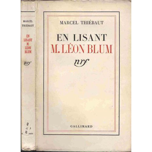 En Lisant M. Léon Blum