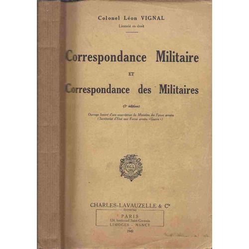Correspondance Militaire Et Correspondance Des Militaires