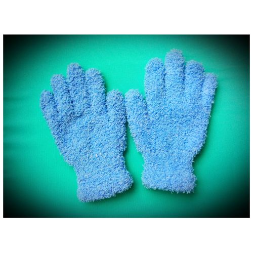 Paire De Gants Chauds Enfant Tout Doux - Taille 3 Ans = 36 Mois Jusqu'à 4 Ans - En Toucher Peluche 100% Polyester - Gant Chaud Mixte Pour Garcon Garçon Ou Fille - Couleur Bleue Bleu