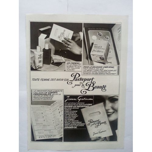 Publicité Papier Ancienne (Mai 1981) Pour Le "Passeport Pour La Beauté Offert Par Jeanne Gatineau"