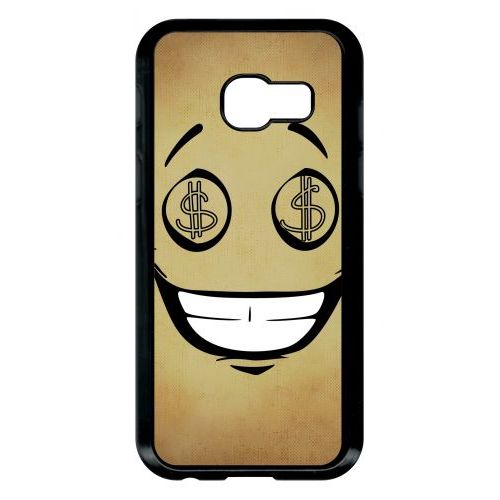 Coque Galaxy A3 (2017) - Smiley Cupide Dollars - Noir