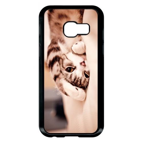 Coque Galaxy A3 (2017) - Chaton Fatigue - Noir