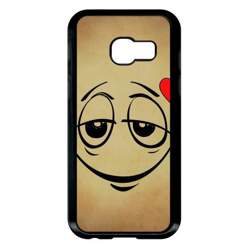 Coque Galaxy A3 (2017) - Smiley Amoureux - Noir