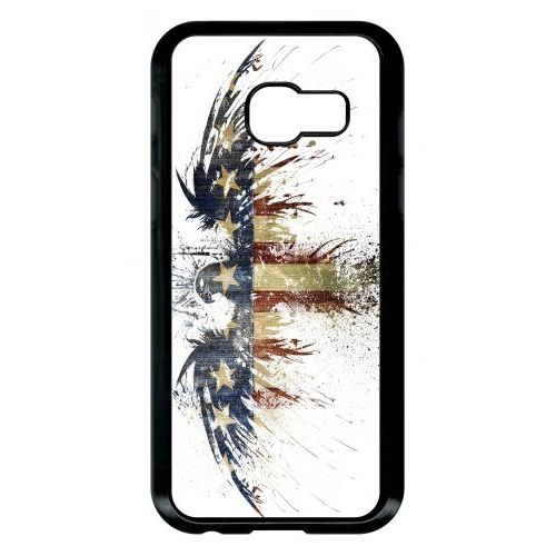 Coque Galaxy A3 (2017) - Aigle Americain Grunge - Noir