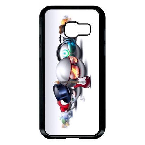 Coque Galaxy A3 (2017) - Rocking Smileys - Noir