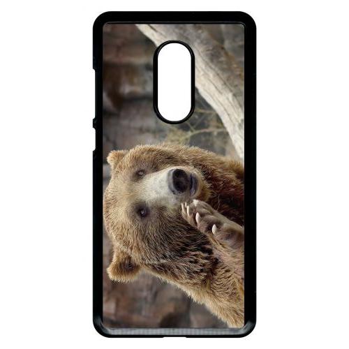 Coque Xiaomi Redmi Note 4 - Gros Ours Brun - Noir