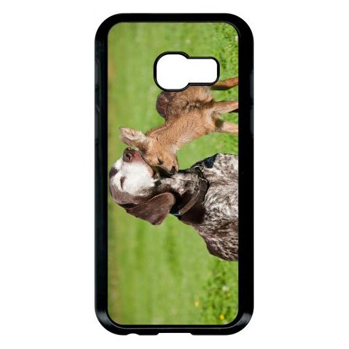 Coque Galaxy A3 (2017) - Chien Et Petit Chevreuil - Noir