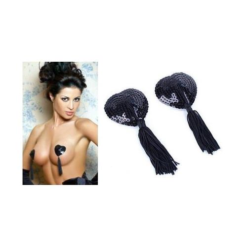 Femme Cache Téton Auto-Adhesif Sein Mamelon Nippies Cover Couleur Noir 