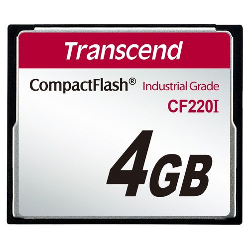 Transcend CF220I Industrial Temp - Carte mémoire flash - 4 Go - CompactFlash