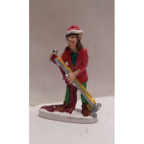Figurine Chanteuse Avec Bonnet Père Noel - 3cm