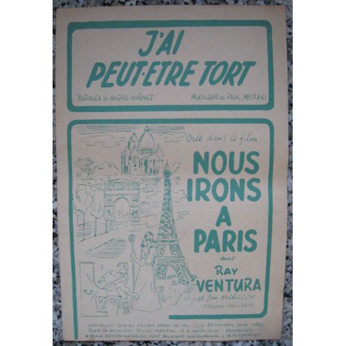 J'ai Peut-Être Tort Du Film " Nous Irons À Paris " (Tour Eiffel) 