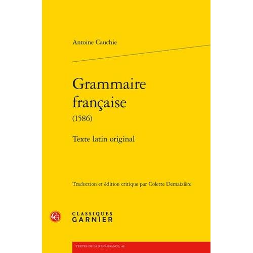 Grammaire Française (1586) - Texte Latin Original