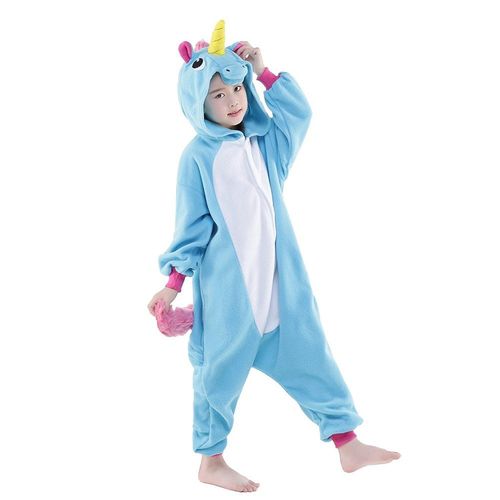 Mardi Gras - Partenaire The Voice- Black Sugar Combinaison Grenouillère Pyjama Enfant Peluche Douce - Licorne Panda Bourriquet Girafe Totoro Salamèche Etc - Enfant 5 À 12 Ans - Déguisement Cosplay