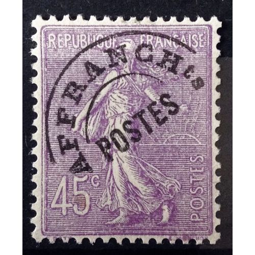 France - Préoblitéré Semeuse Lignée 45c Violet (Superbe N° 46) Neuf* - Cote 6,00€ - Année 1922 - N14331