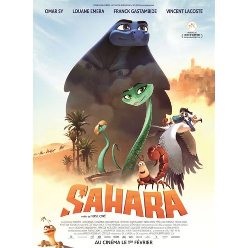 Sahara - Véritable Affiche De Cinéma Pliée - Format 120x160 Cm - De Pierre Coré Avec Les Voix De Omar Sy, Louane Emera, Franck Gastambide, Vincent Lacoste, Jean Dujardin, Clovis Cornillac -2017