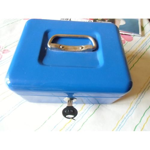 Caisse Portable  - Monnayeur Pour Commerce  - Coffre Pour Ranger L'argent -Papiers Avec 2 Clefs