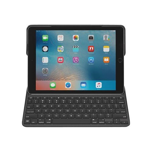 Logitech CREATE - Clavier et étui - rétroéclairé - Apple Smart connector - Nordique - noir clavier, noir étui