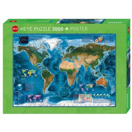 Puzzle 2000 Pièces Carte Satellite Du Monde