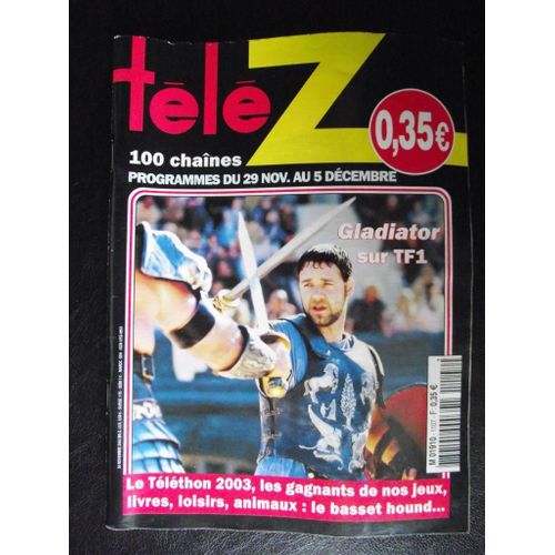 Télé Z N°1107.Programmes Du 29 Novembre Au 5 Décembre 2003.Le Téléthon 2003