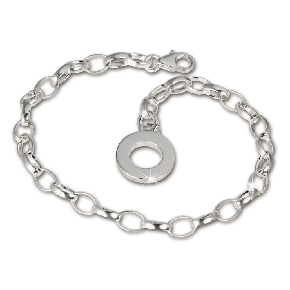 bracelet en cuir pour Charms taille 18cm Argent 925 chaine pour les charms avec la chaîne dextension FC0032 SilberDream Charms 
