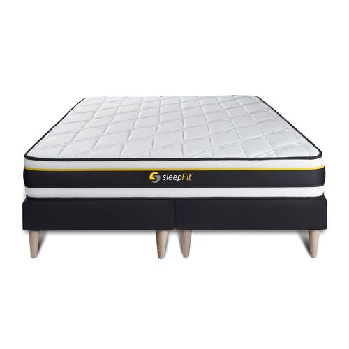 Ensemble Double Sommier 80x200 + Matelas Soft 160x200