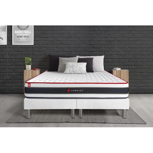 Ensemble Double Sommier + Matelas Energy Ressorts Ensaches Et Memoire De Forme 180x200