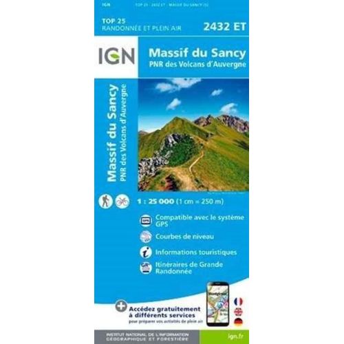 Massif Du Sancy 1 : 25 000