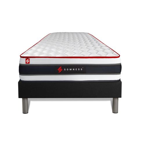 Ensemble Sommier + Matelas Energy Ressorts Ensaches Et Memoire De Forme 90x190