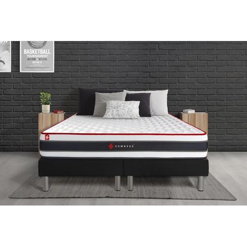 Ensemble Double Sommier + Matelas Energy Ressorts Ensaches Et Memoire De Forme 180x200