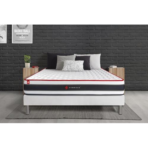 Ensemble Sommier + Matelas Energy Ressorts Ensaches Et Memoire De Forme 140x200