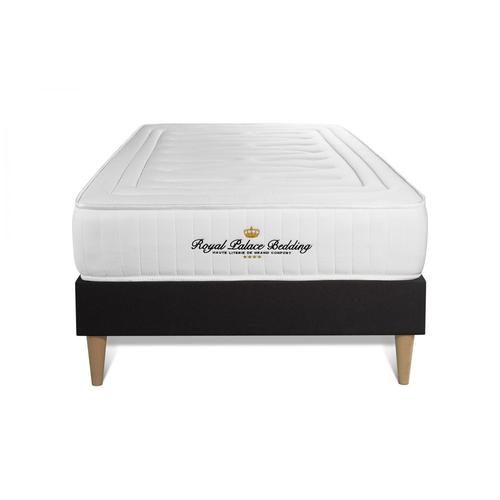 Ensemble Matelas A Memoire De Forme Nottingham 90x200 Sommier Kit Noir