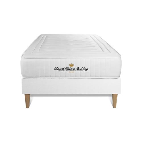 Ensemble Sommier + Matelas Lancaster Ressorts Ensaches Et Memoire De Forme 90x190