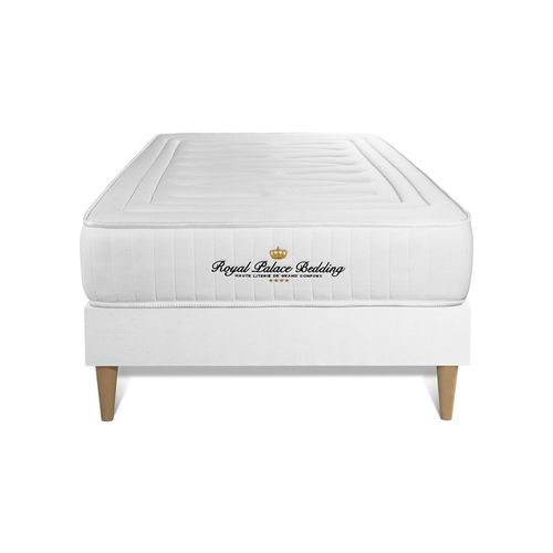 Ensemble Sommier + Matelas Lancaster Ressorts Ensaches Et Memoire De Forme 90x200