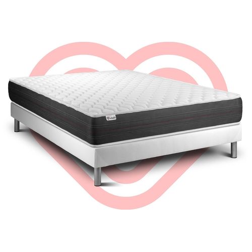 Ensemble Vitalspring 140 X 190 Cm Sommier Kit Blanc
