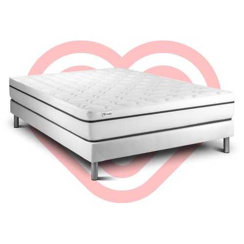 Ensemble Vital Spa 180 X 200 Cm Sommier Kit Blanc