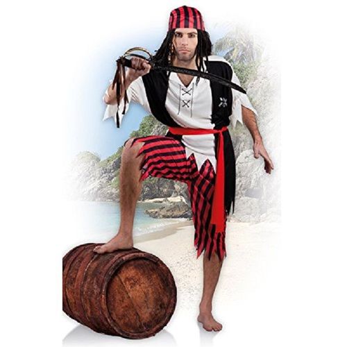 Adultes Costume Pirate Jack Blanc T Aille M/L