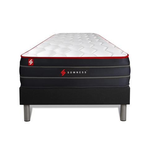 Ensemble Sommier + Matelas Boost Ressorts Ensaches Et Memoire De Forme 90x190