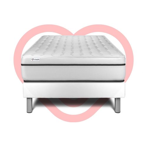Ensemble Vital Spa 90 X 190 Cm Sommier Kit Blanc