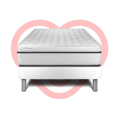 Ensemble Vital Spa 90 X 200 Cm Sommier Kit Blanc