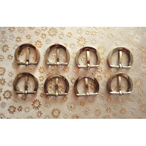 8 Boucles En Métal Chromé Pour Réparer Ceinture Ou Sac Inconnue