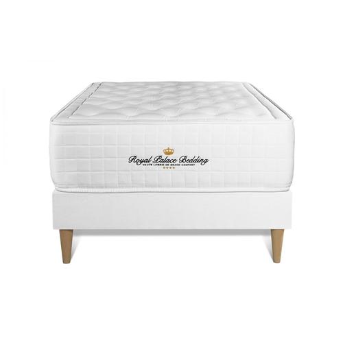 Ensemble Matelas A Memoire De Forme Maxi Epaisseur Buckingham 90x200 Sommier Kit Blanc