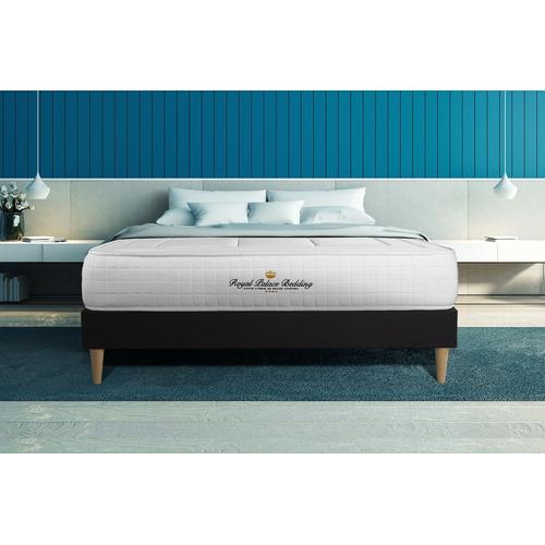 Ensemble Matelas A Memoire De Forme Maxi Epaisseur Balmoral 140x190 Sommier Kit Noir