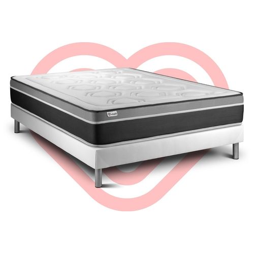 Ensemble Vital Care 140 X 200 Cm Sommier Kit Blanc