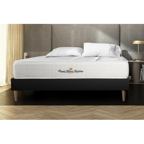 Ensemble Matelas Ressorts Ensaches + Memoire De Forme Maxi Epaisseur Windsor 140x190 Sommier Kit Noir