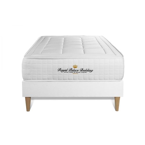 Ensemble Matelas A Memoire De Forme Maxi Epaisseur Balmoral 90x200 Sommier Kit Blanc