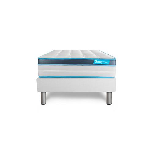 Ensemble 90x200 Matelas Bodyfit A Memoire De Forme + Sommier Kit Blanc